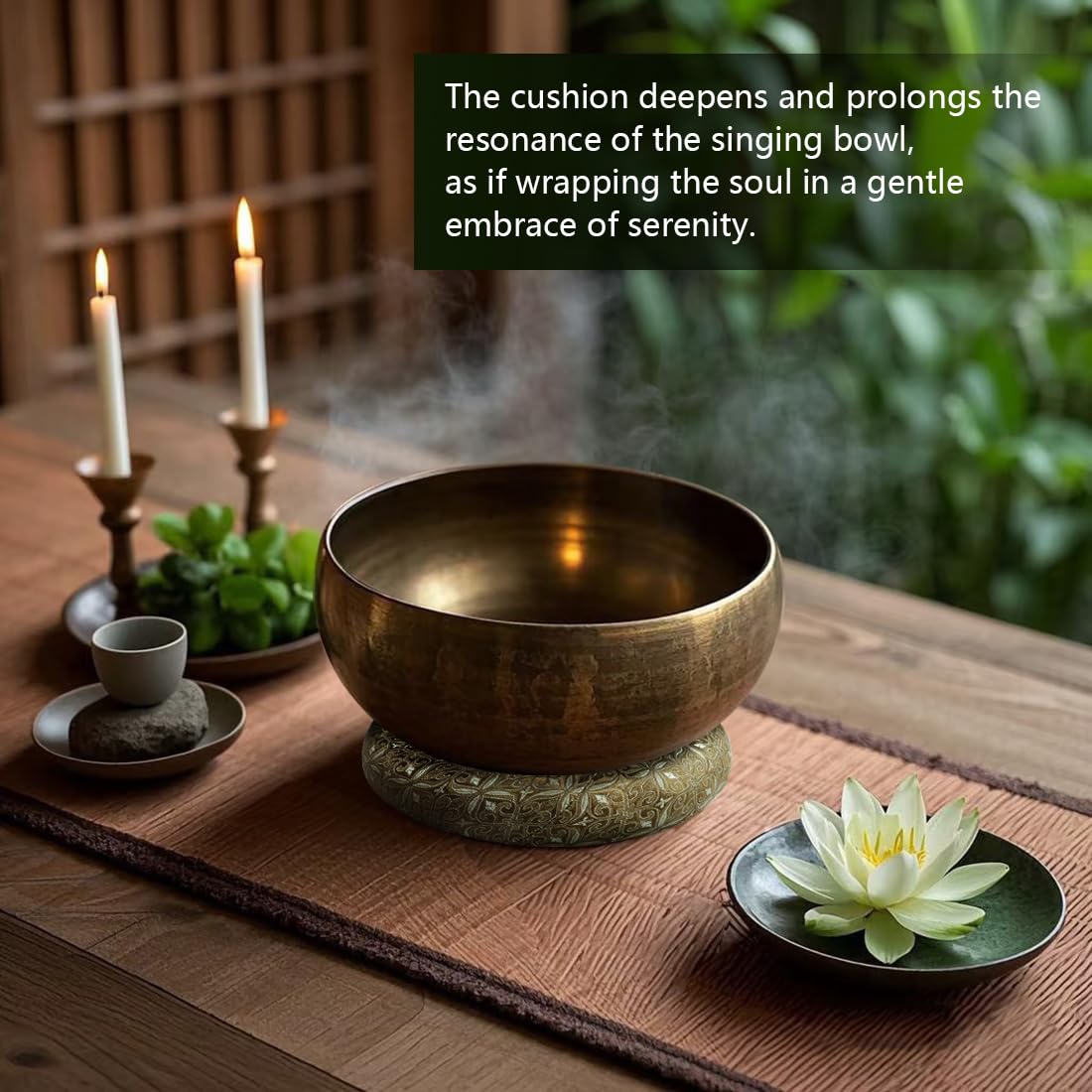 Singing Bowl Cushion for Crystal & Tibetan Singing Bowls (Brown / 6.7 Inch)
