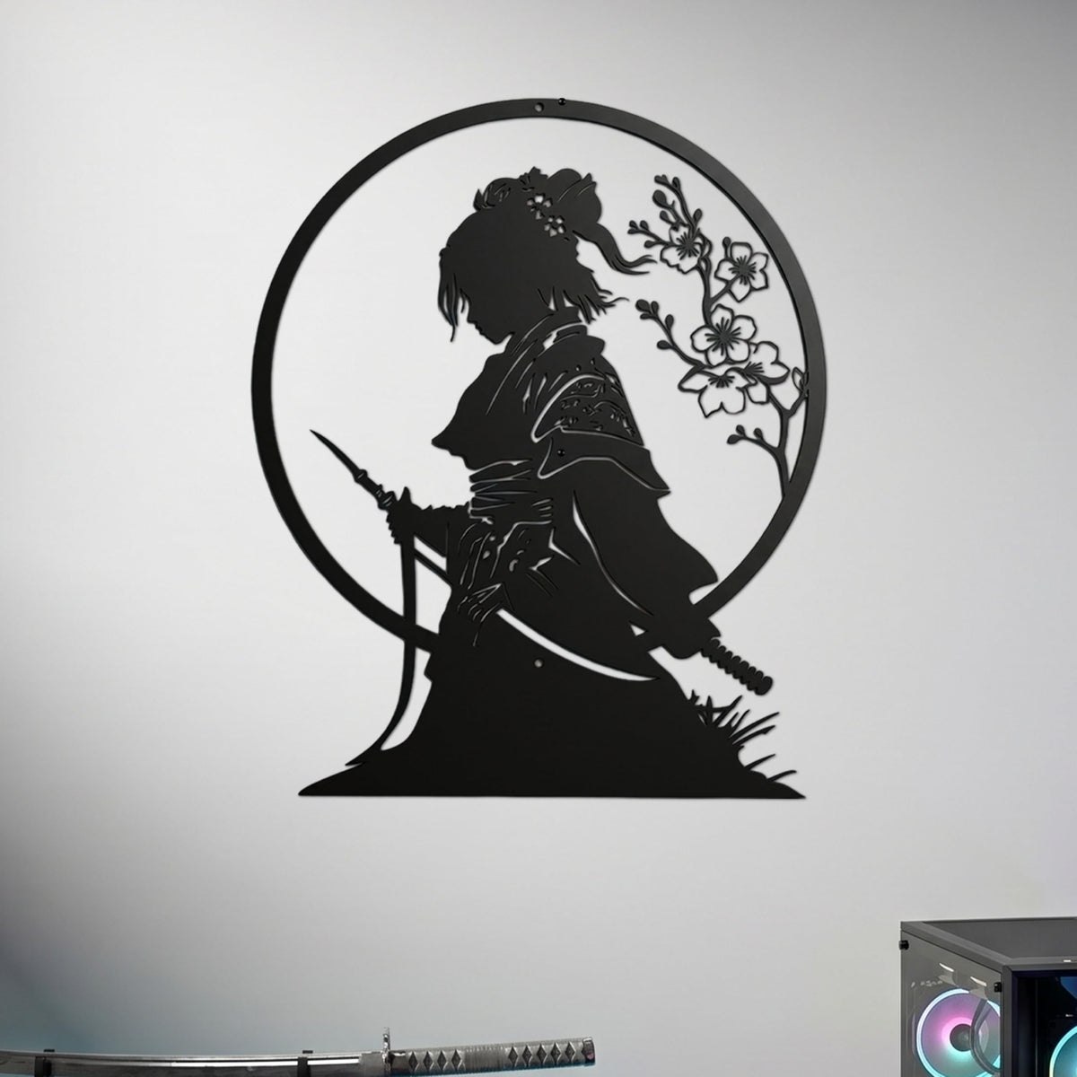 Japanese Samurai Metal Wall Art (Samurai)