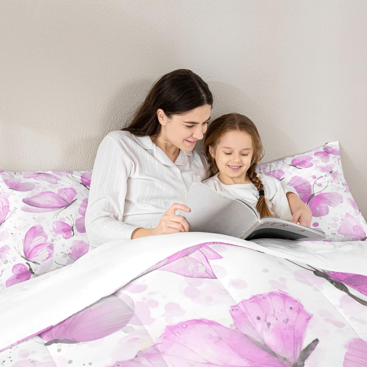 Girls Butterfly Comforter Set Toddler 3 Pcs for Kids Boys Girls (Multi 813 / Toddler)