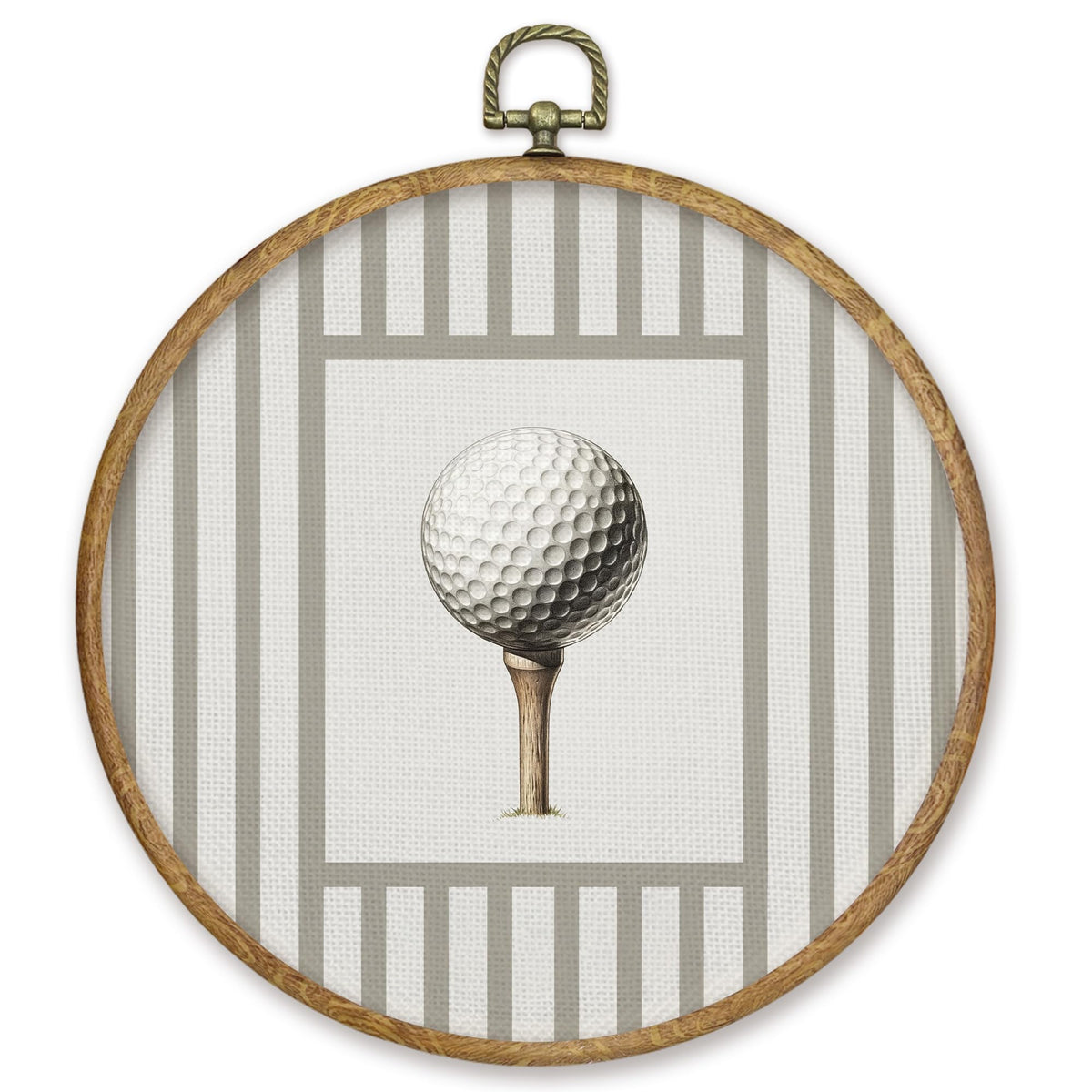 Golf Nursery Round Wall Art Decor (Colour02)