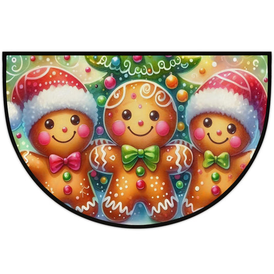 Christmas Half Round Door Mat Outdoor Welcome Entrance Doormat A15 (B-25 Christmas)