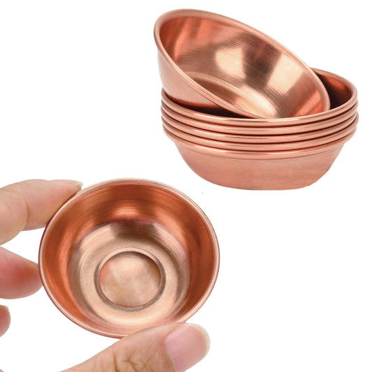 Tiny Brass Bowls for Buddhist Water Offering Bowls (Rosegold)