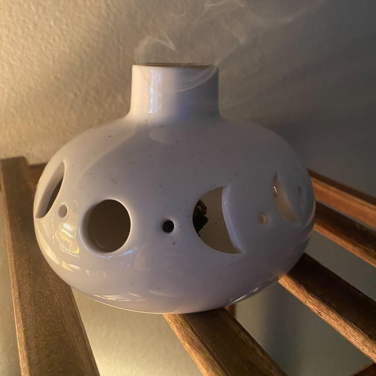 3 in 1 Incense Holder for Palo Santo Sticks Sage Incense (Moon Phase)