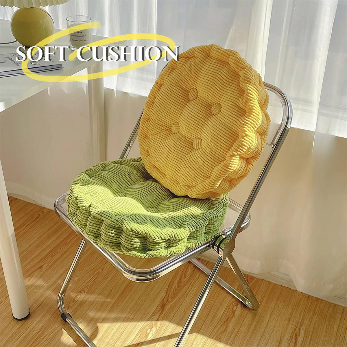 Chair Cushions 2 Pack (Dark Grey / 18"Lx18"Wx3.2"H)