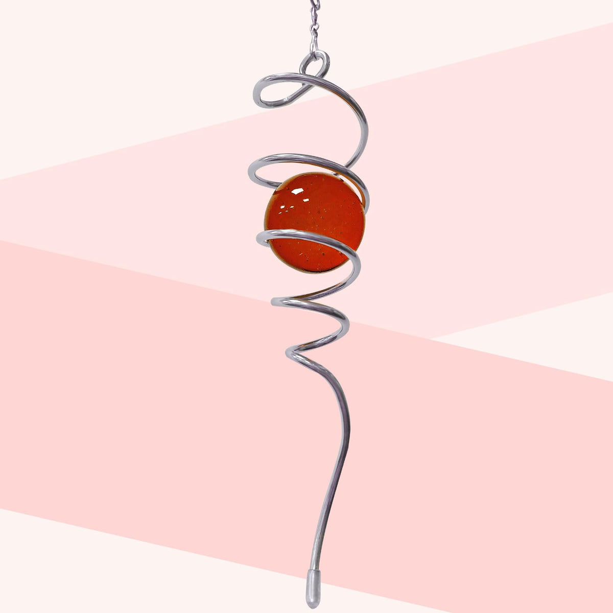 Wind Spinner Tail with Red Glass Orb (003-red)