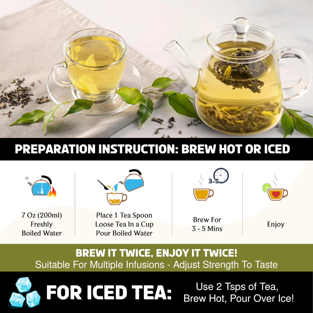 Earl Grey Green Tea Loose Leaf (3.53 Ounce (Pack of 1))