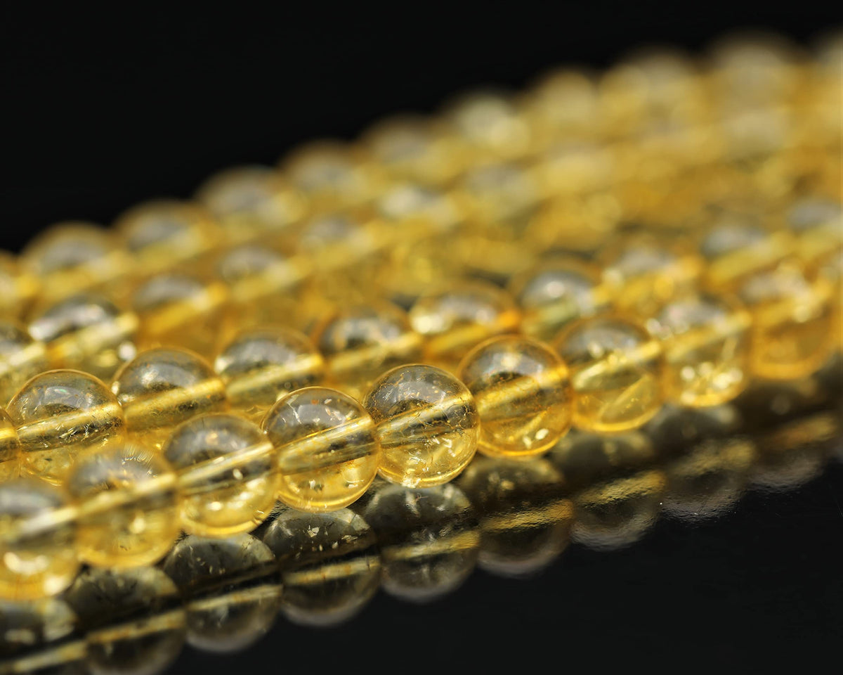 Natural Citrine Beaded Choker Necklace (Citrine / 38 Inches)