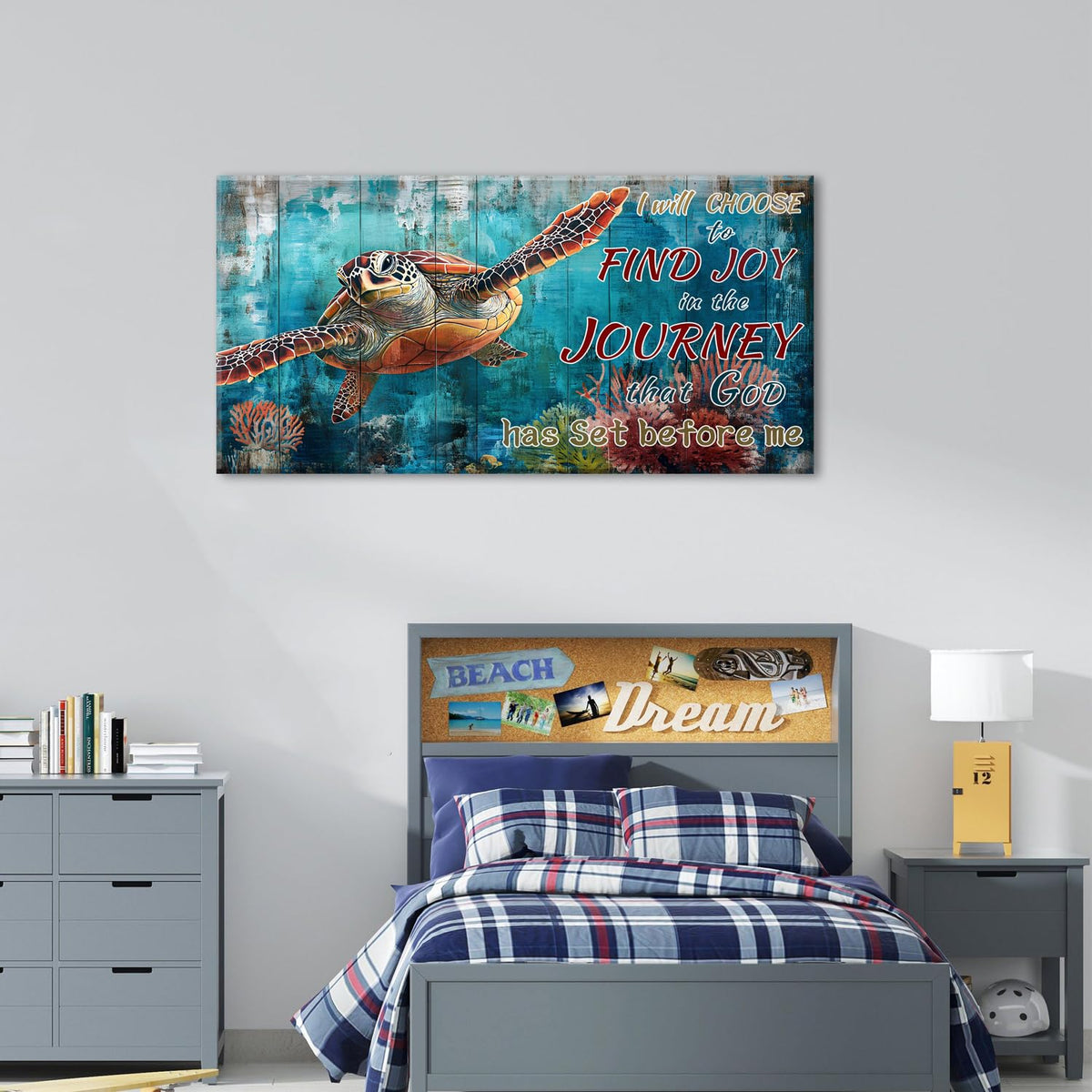 Turquoise Sea Turtle Wall Decor Nautical Scripture Wall Art Living Room Farmhouse Coastal Beach Pictures Canvas Faith Christian Wall Decor 30x60 Ocean Artwork Framed Bathroom Bedroom Home Decorations (57.8"L x 30"W / Sea Turtle)