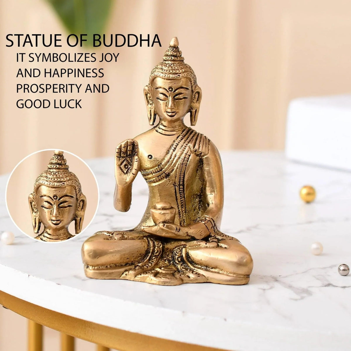 Brass Buddha Statue (Standard Size)