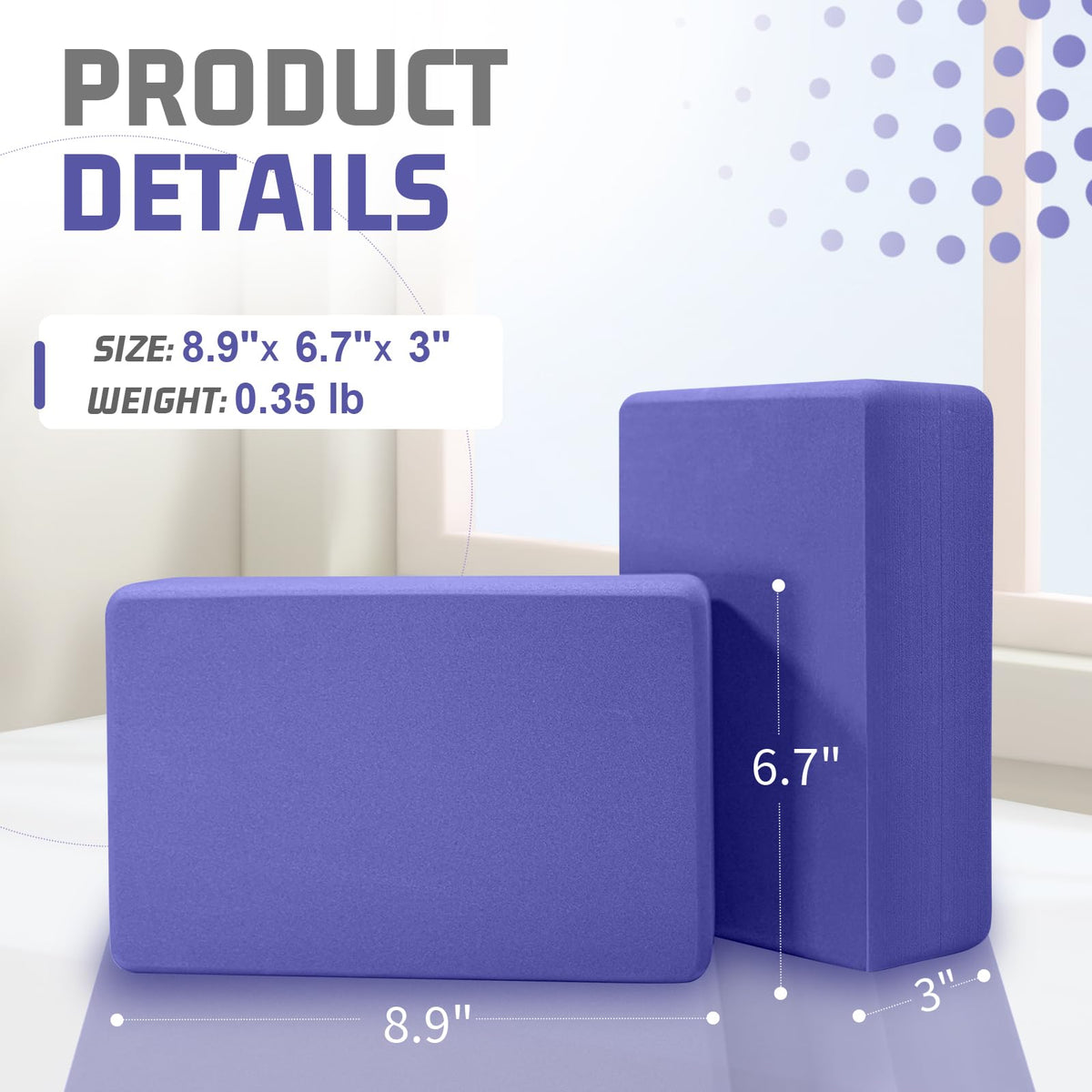 2 Pack Yoga Blocks (Purple)