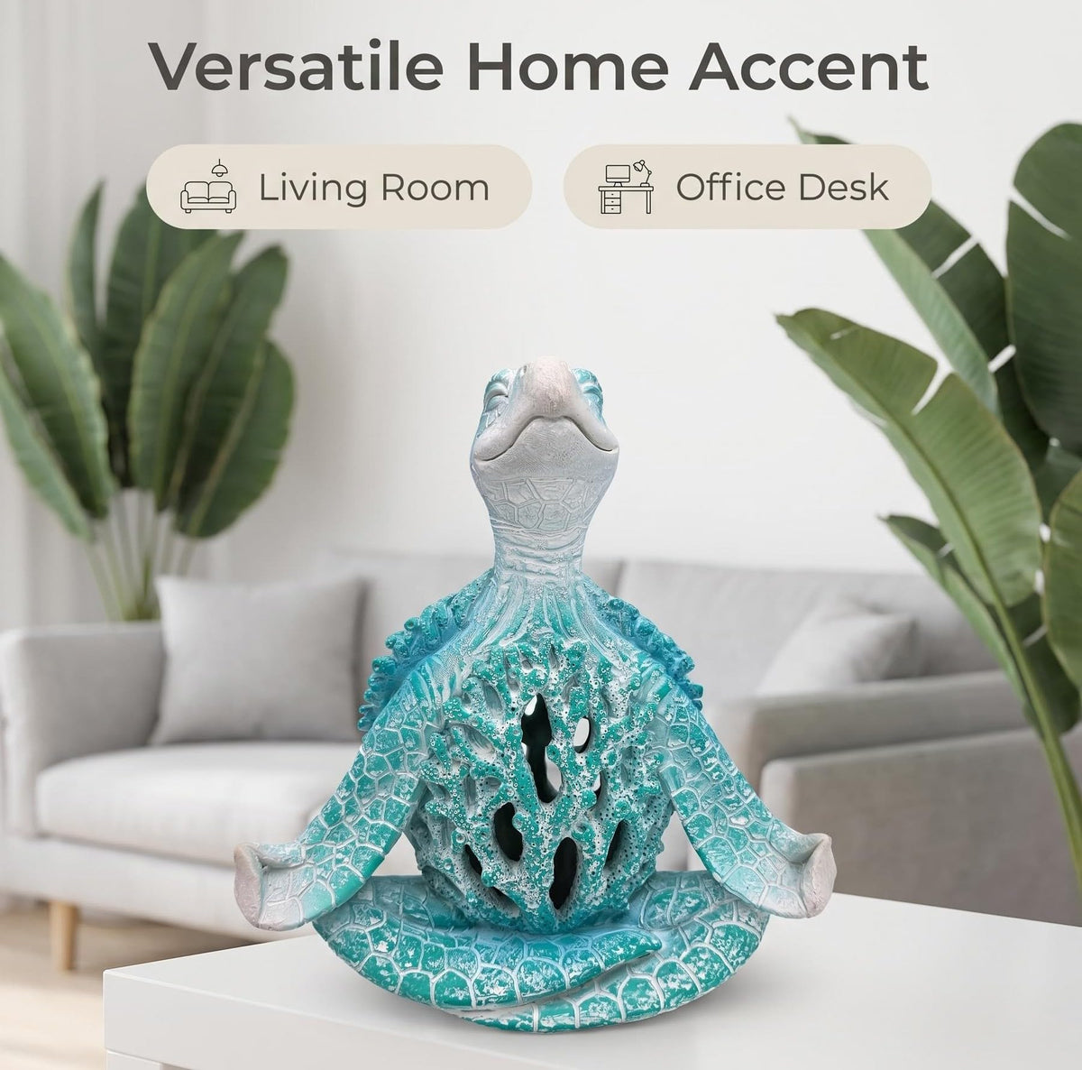 Sea Turtle Meditation Yoga Decor (Aqua Blue Fs)