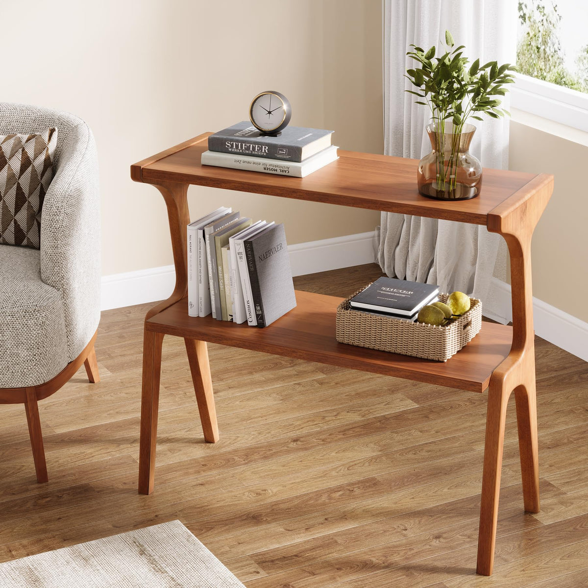 Set of 2 Solid Wood End Table (Cherry)