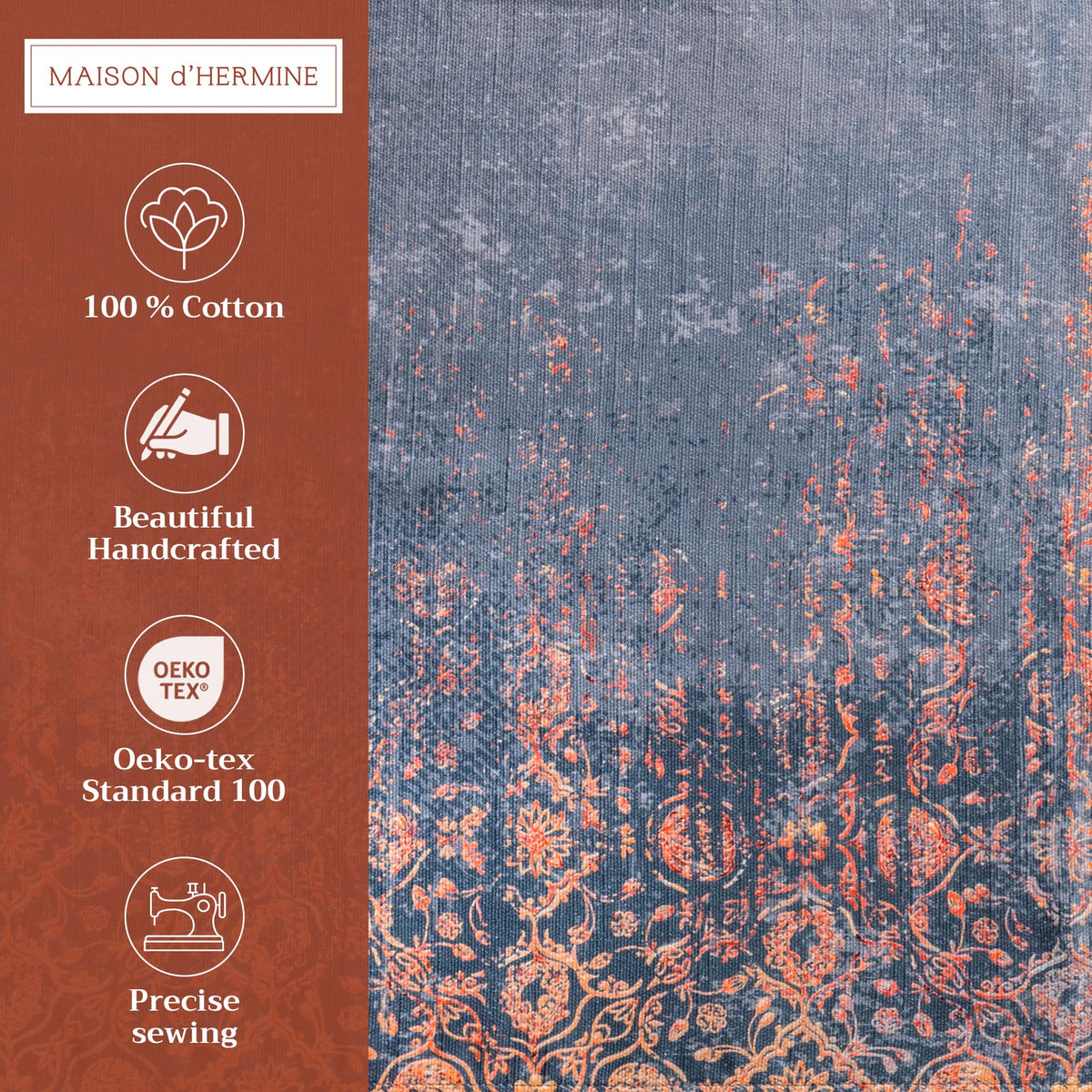 Placemats Set of 4 Reusable 100% Cotton (053 - Imperfection / 13" X 19" (Pack of 4))