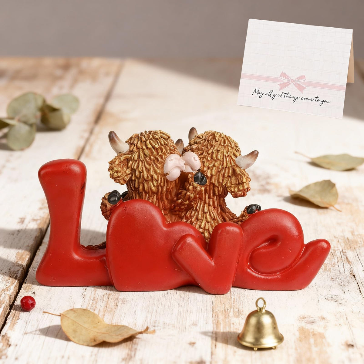 Highland Cow Figurines (03-love)