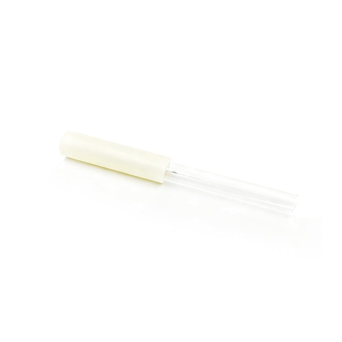 Singing Bowl Mallet Clear Hollow Crystal Base Rubber Striker Stick (White rubber hollow stick)