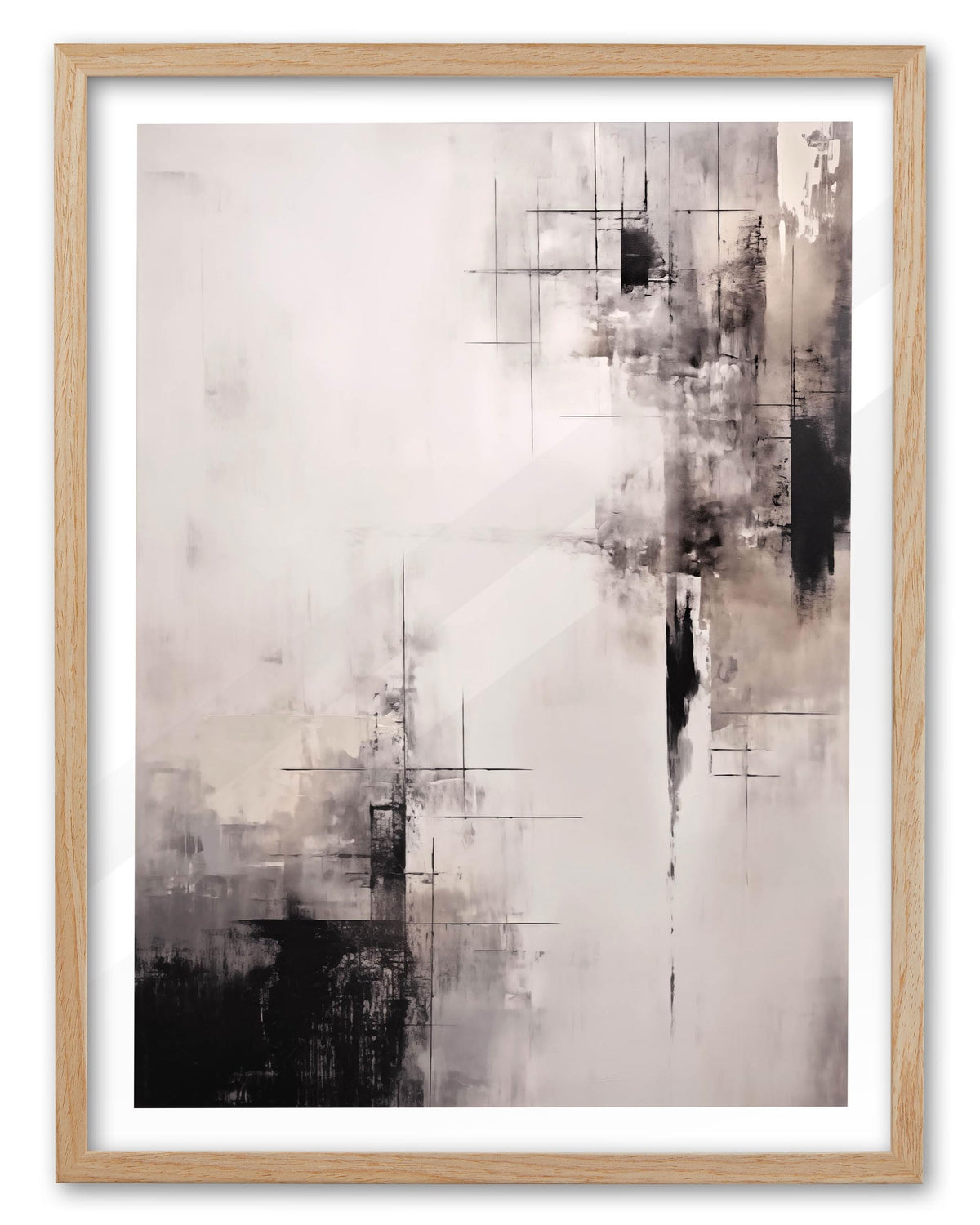 16x20 in Abstract Wabi Sabi Japandi Minimalist Framed Wall Art (Framed Japandi / 20"L x 16"W)