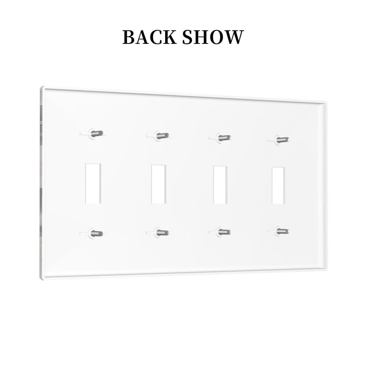 Butterfly Wood House 4 Gang Light Switch Cover Decorative Quad Toggle Wall Plate Decorative Electrical Faceplate for Kitchen Home Barn Farmhouse Decorate Large (4 Gang Toggle Standard Size / Butterfly Wood House)