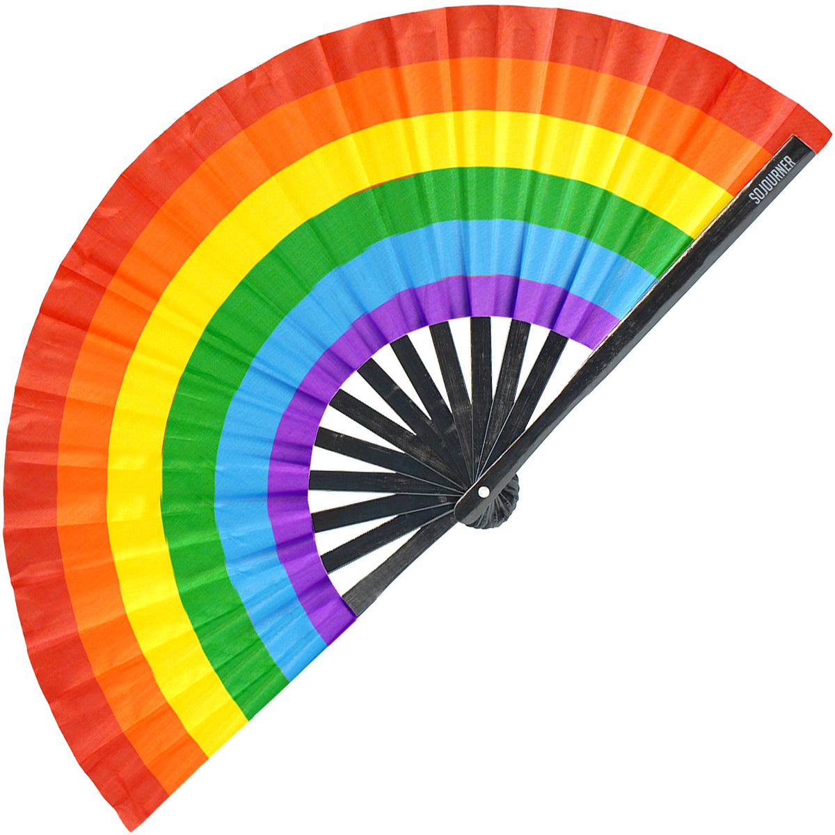 SoJourner Folding Rave Fan (Rainbow Fan)