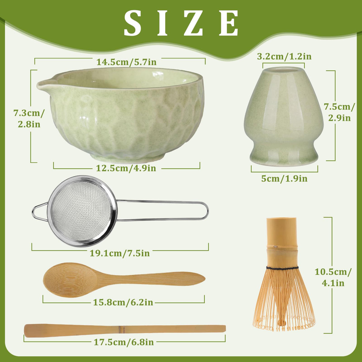Matcha whisk Set (Green)