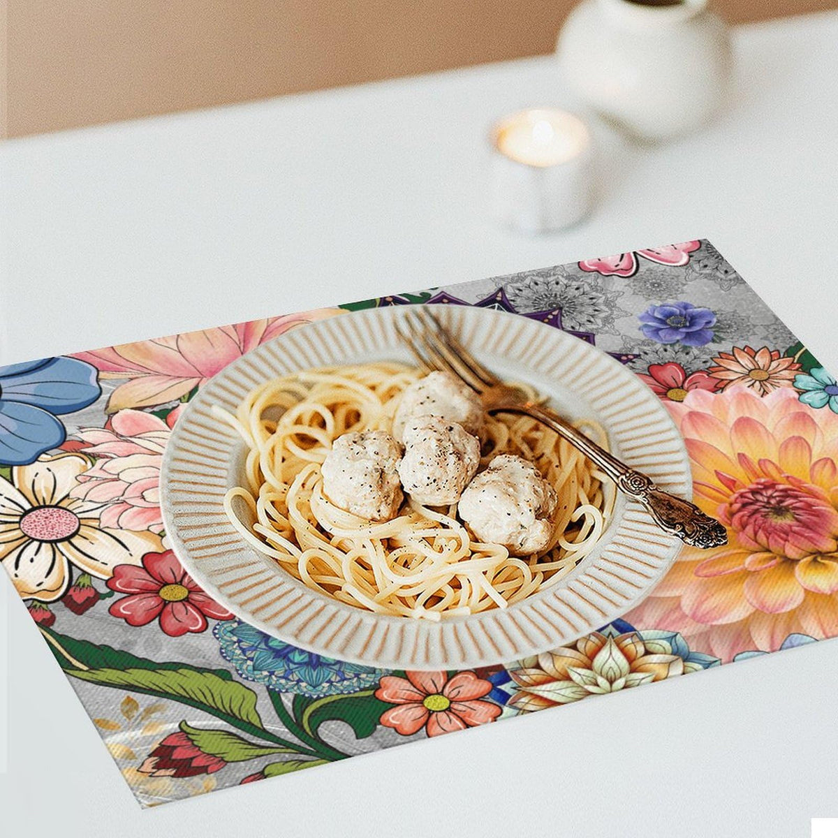 Boho Floral Placemat Set of 4 (Bohok-6 / 4pcs)