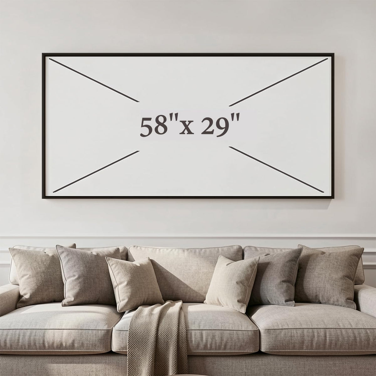 Abstract Canvas Wall Art (58"L x 29"W / Abstract 01)