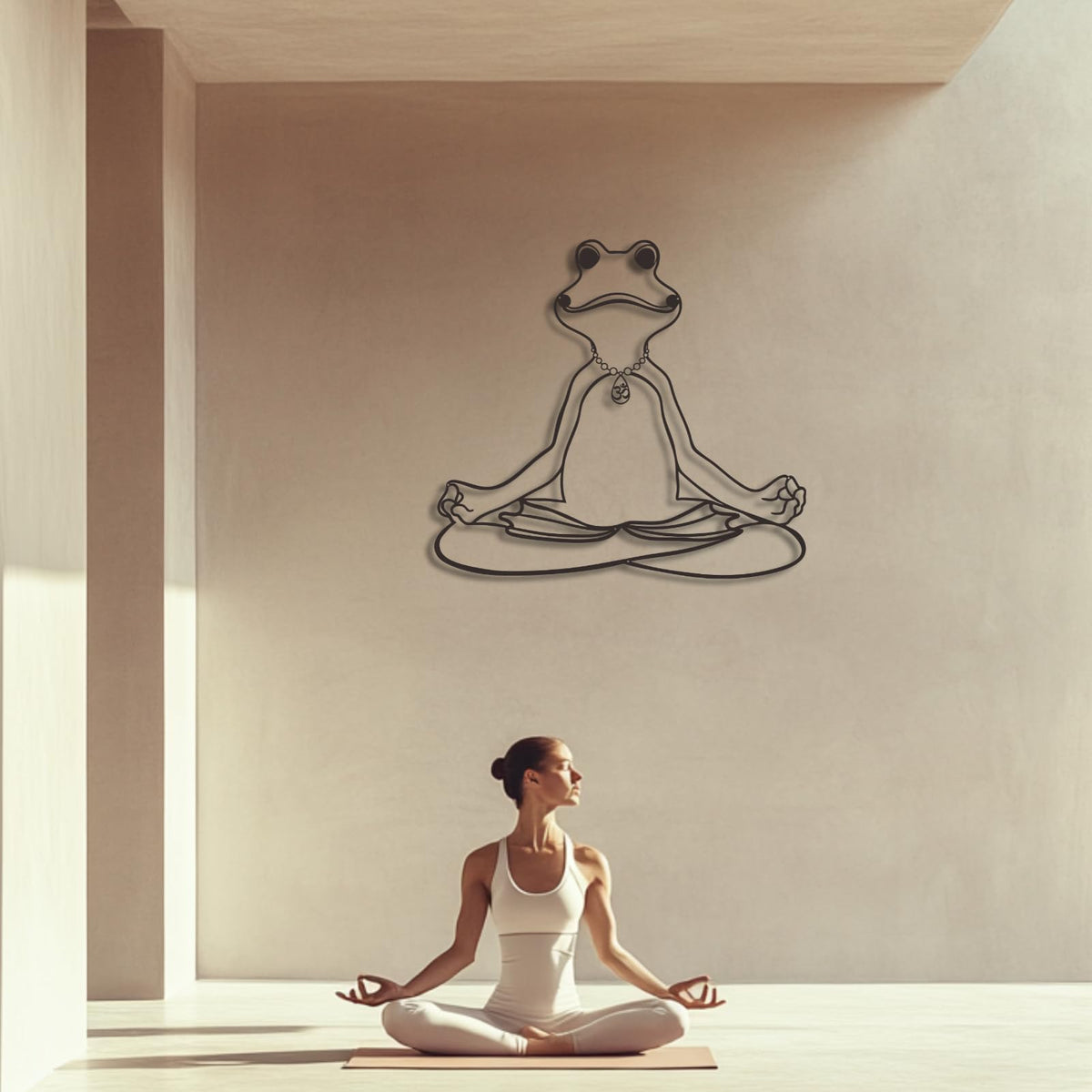 Metal Zen Wall Art (30.3"x28"/77x71cm / BLACK)