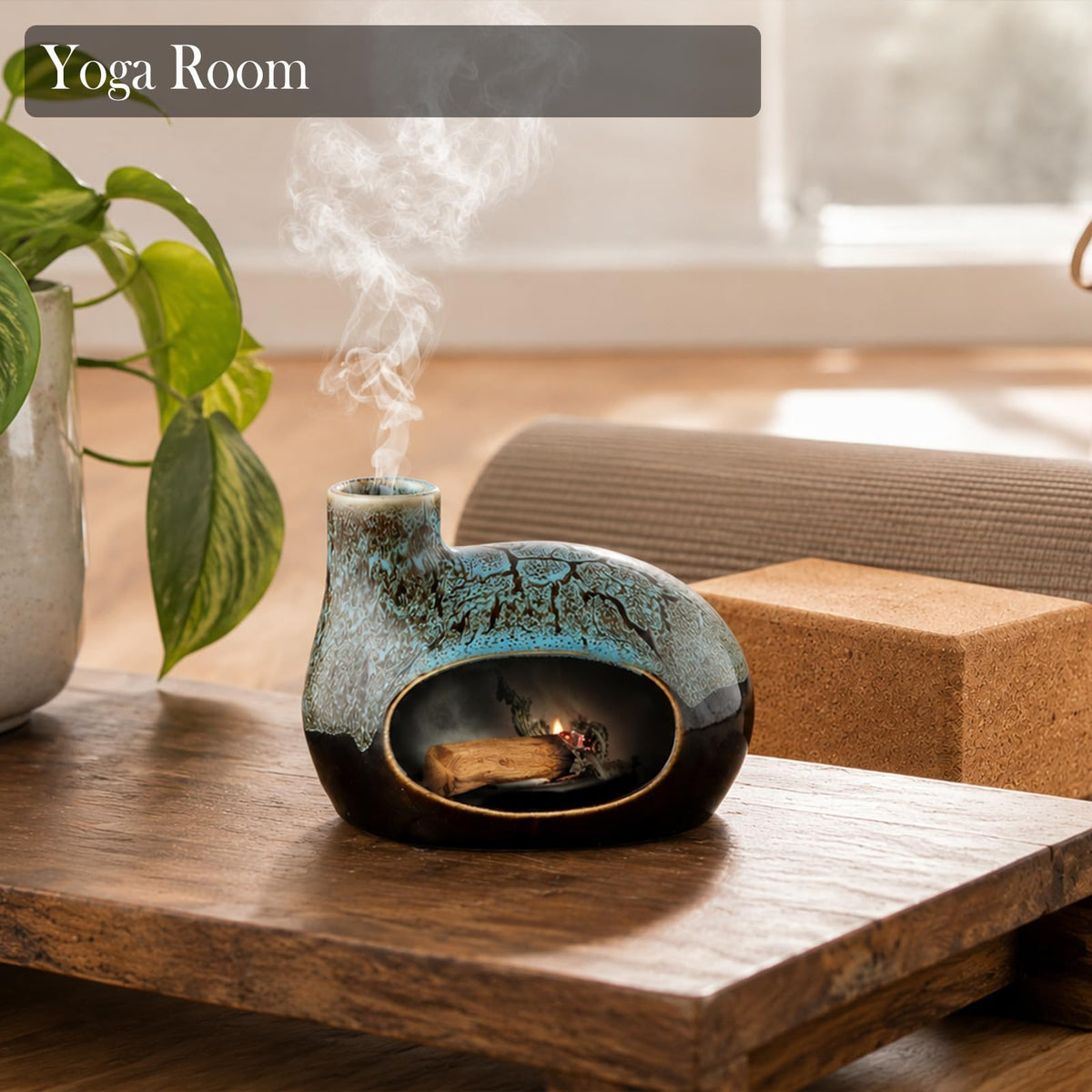 Handcrafted Ceramic Palo Santo Holder (Viridis)