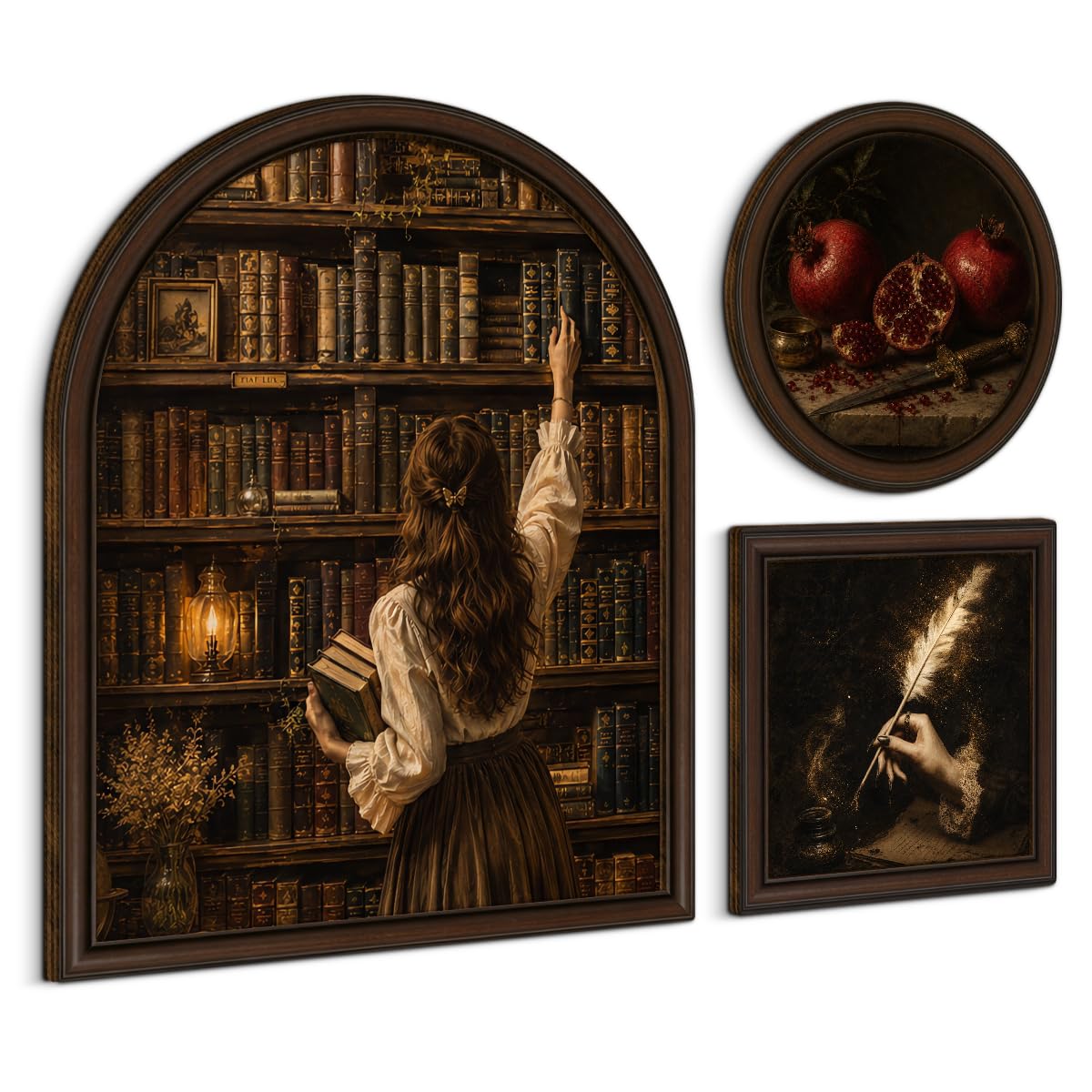 3 Pcs Vintage Library Wall Art Sign (Read-01)