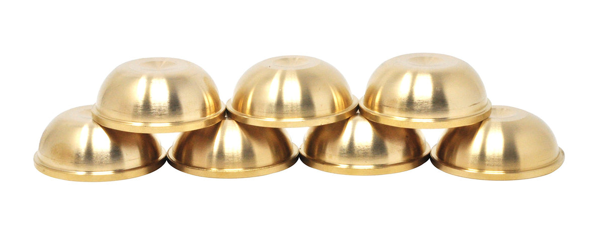 2.25 Inches Solid Brass Set of 7 Tibetan Water Offering Bowls (Solid Brass / 2.25 Inches)