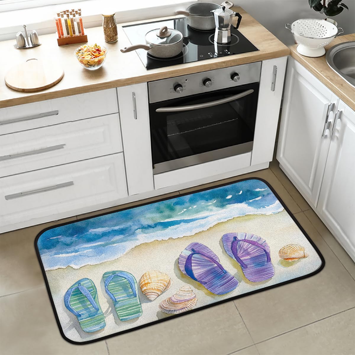 Beach Summer Kitchen Rug Non (Color40)