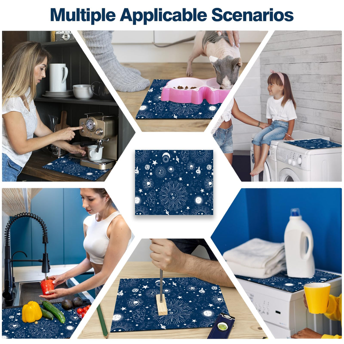 Dryer Top Protector Mat (blue goth)