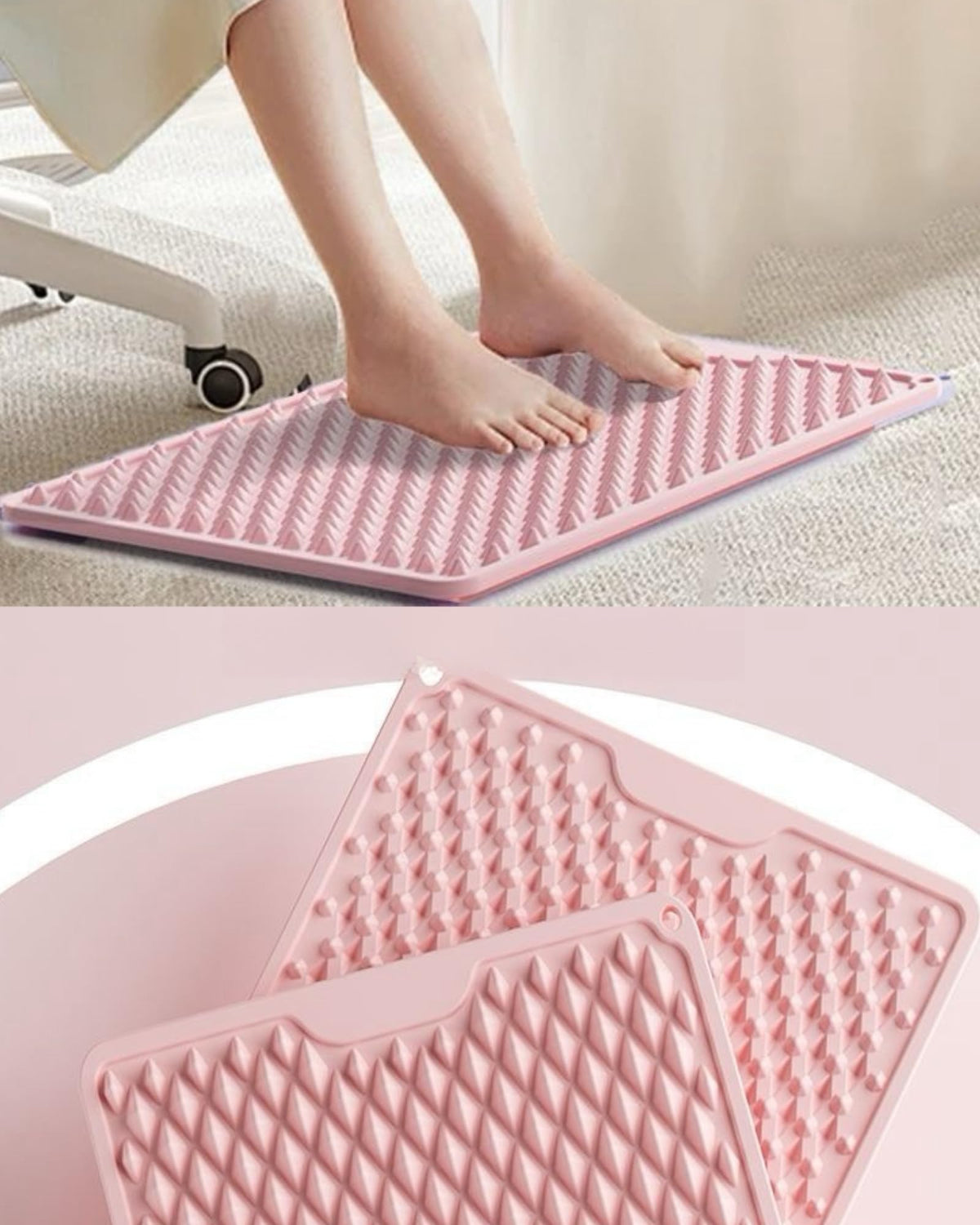 Acupressure Foot Massage Mat Dual (Pink / M)