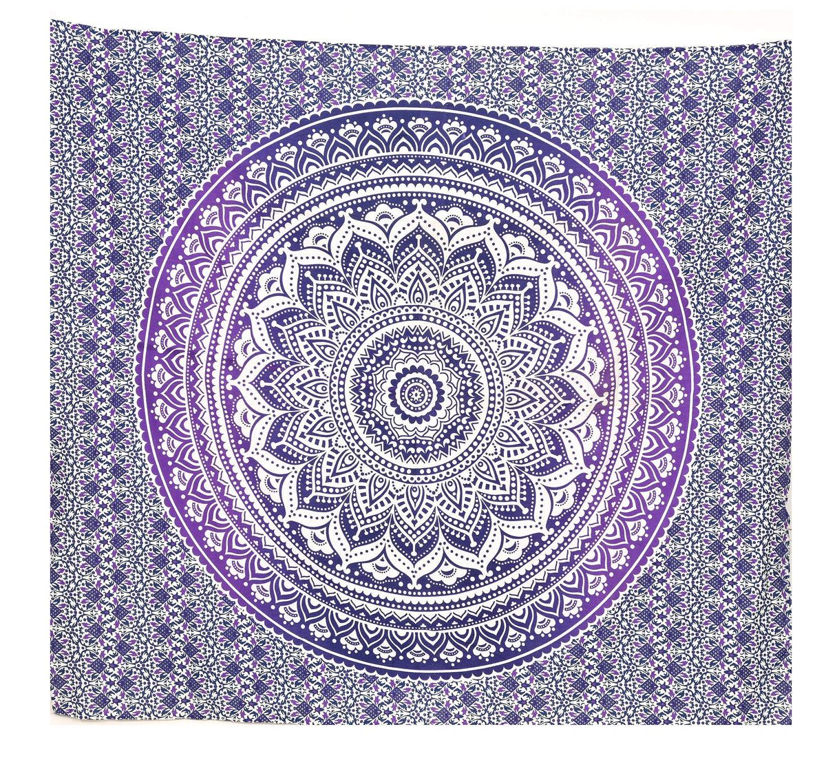 Ombre Wall Hanging Bohemian Tapestry (Purple Blue / 60"L x 54"W)