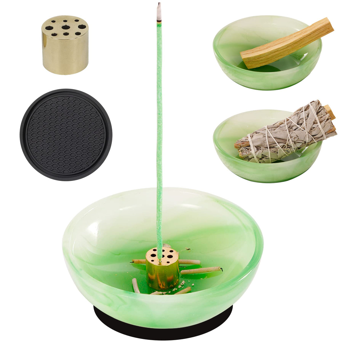 Incense Holder (Agate Green)