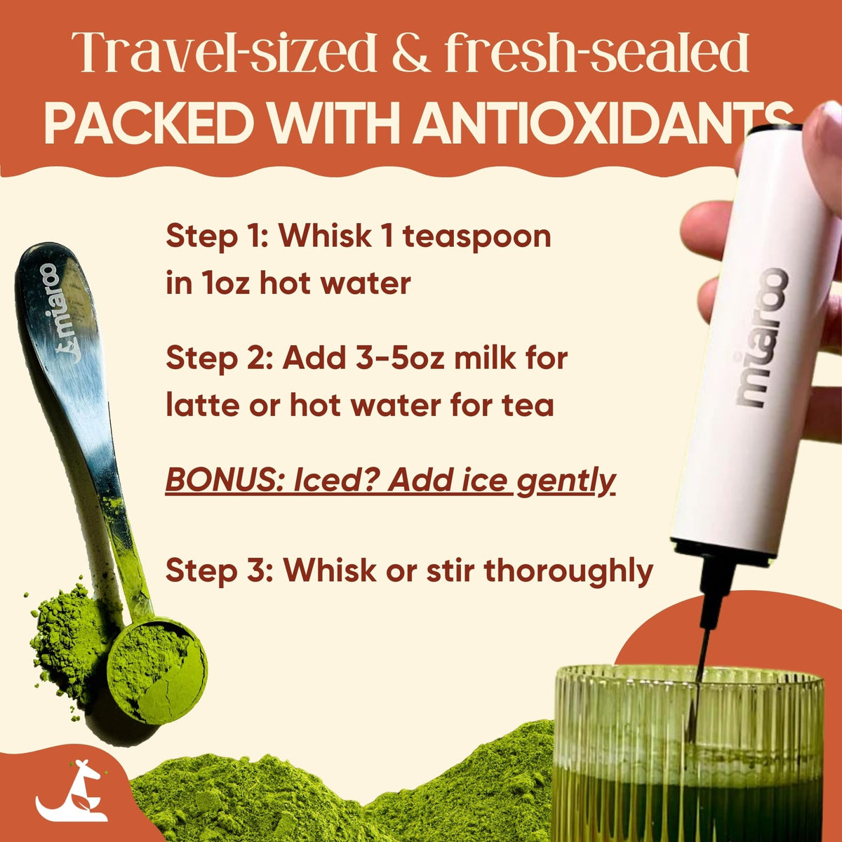 Spicy Ginger Shot Mix with Matcha and Turmeric