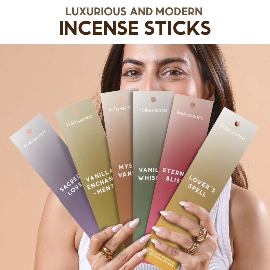 Premium Incense Sticks with Holder (Pack of 6 (120 sticks))