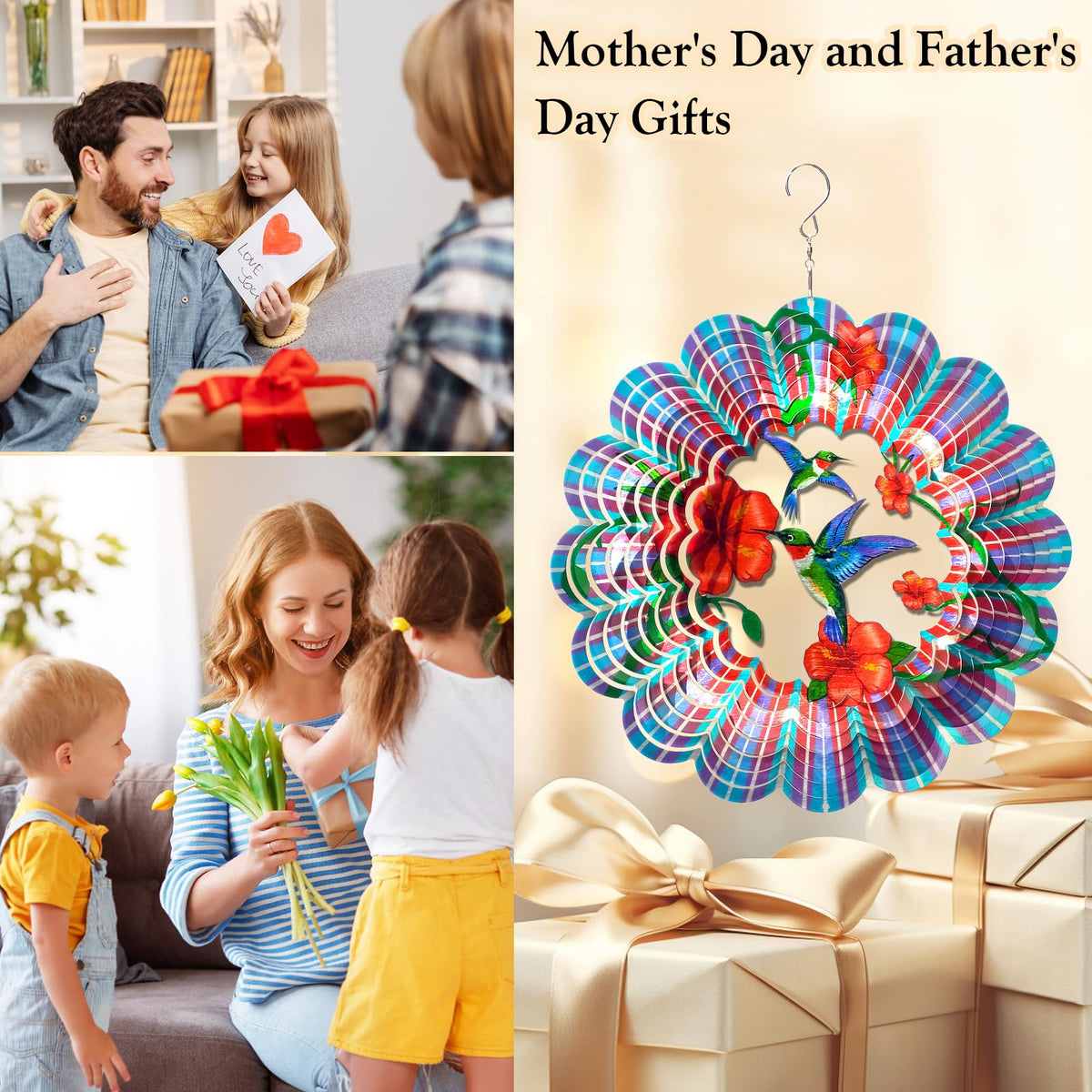 Hummingbird Wind Spinner (Mandala Hummingbird)