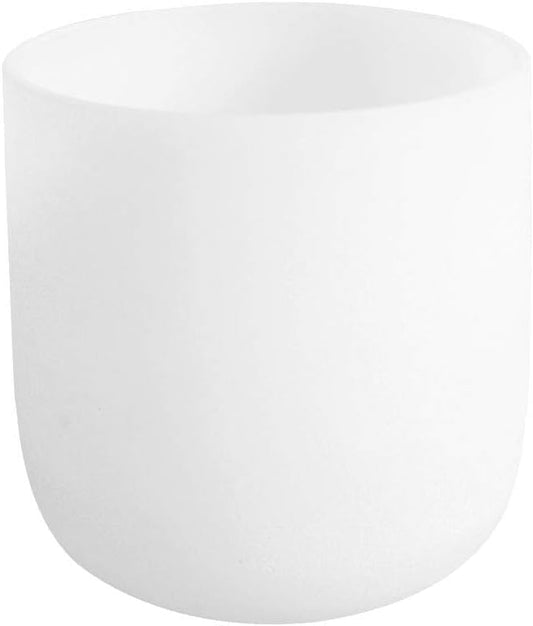 432Hz B Crown Chakra Frosted Quartz Crystal Singing Bowl 7" (7 inch / 432 Hz B note bowl)