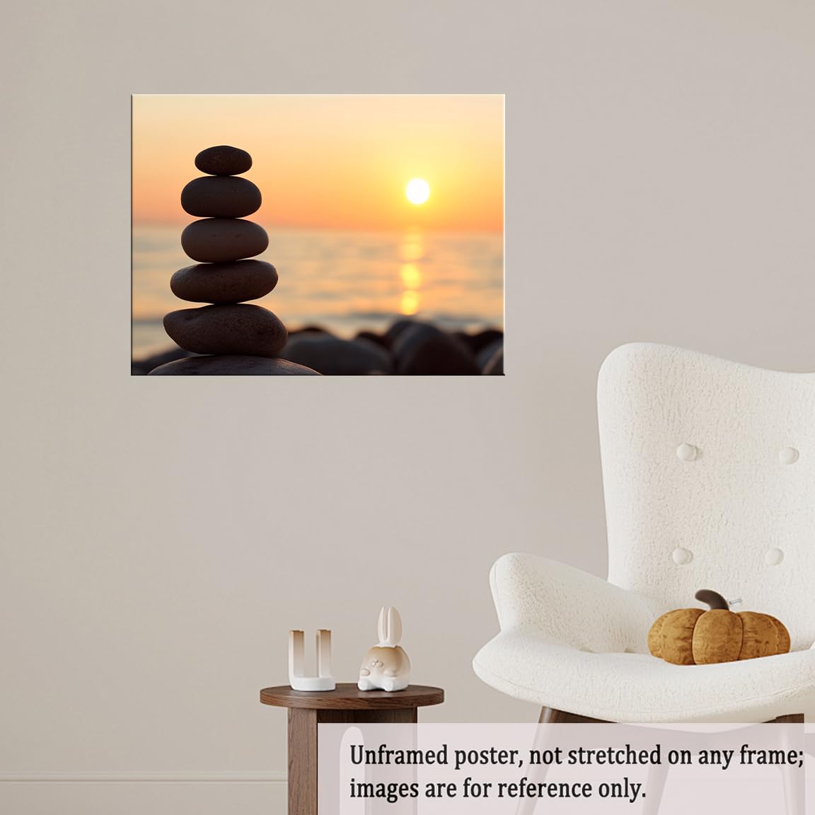 Minimalist Zen Sunset Wall Art (Unframed-2 / 11"L x 14"W)