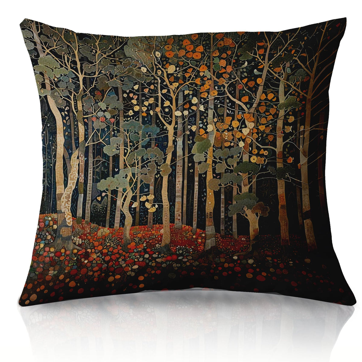 Art Nouveau Pillow Cover 18x18 (White-classical-01)