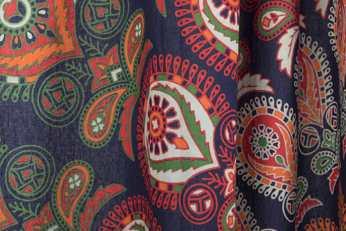 Indian Hippie Bohemian Beautiful Peacock Mandala Curtain Panels Neavy Blue (Neavy Blue / 38"W x 83"L (Pack of 2))