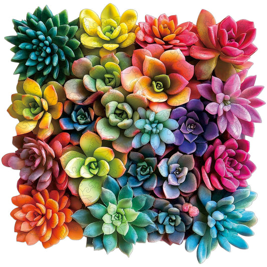 200 Pieces Wooden Puzzles (Succulent / 200 pieces)