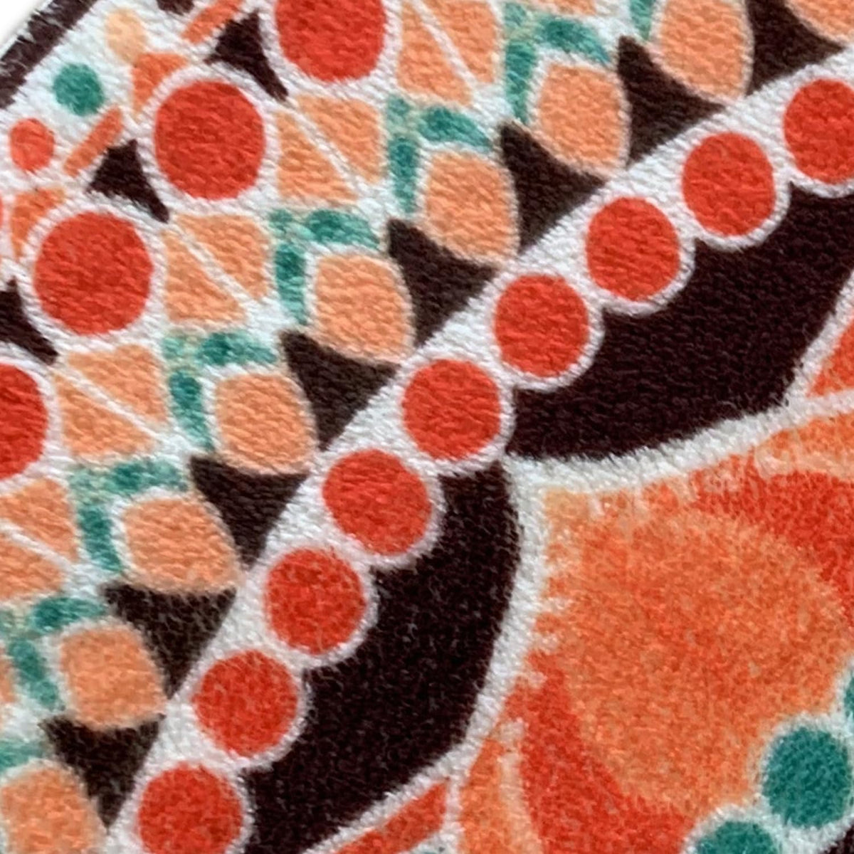 Mandala Semi Circle Doormat Bathroom Non (Orange)