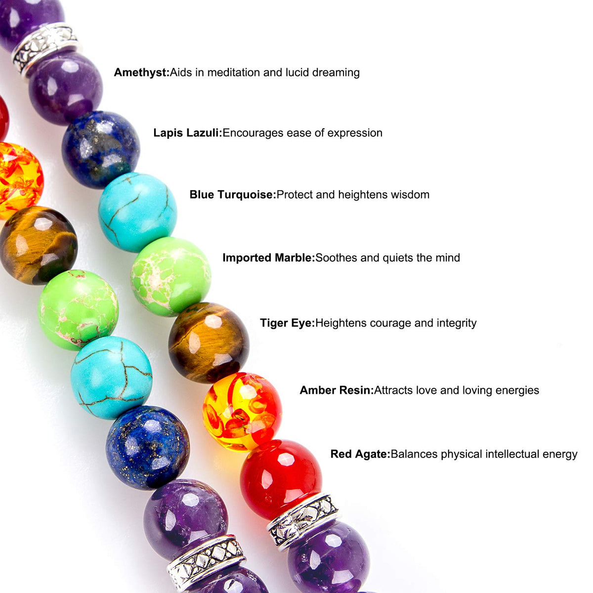 Necklace 108 Mala Beads Bracelet Buddhist Prayer Pendant Necklace (Amethyst-Lotus-Tree)