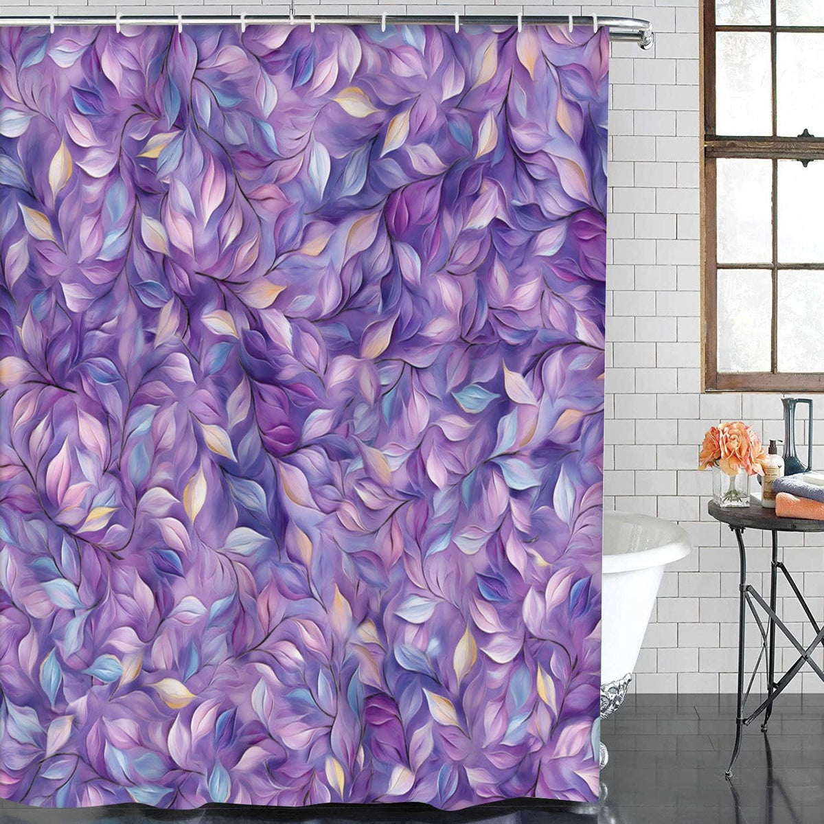 Bathroom Set of 3 (Purple Plant Leaves)