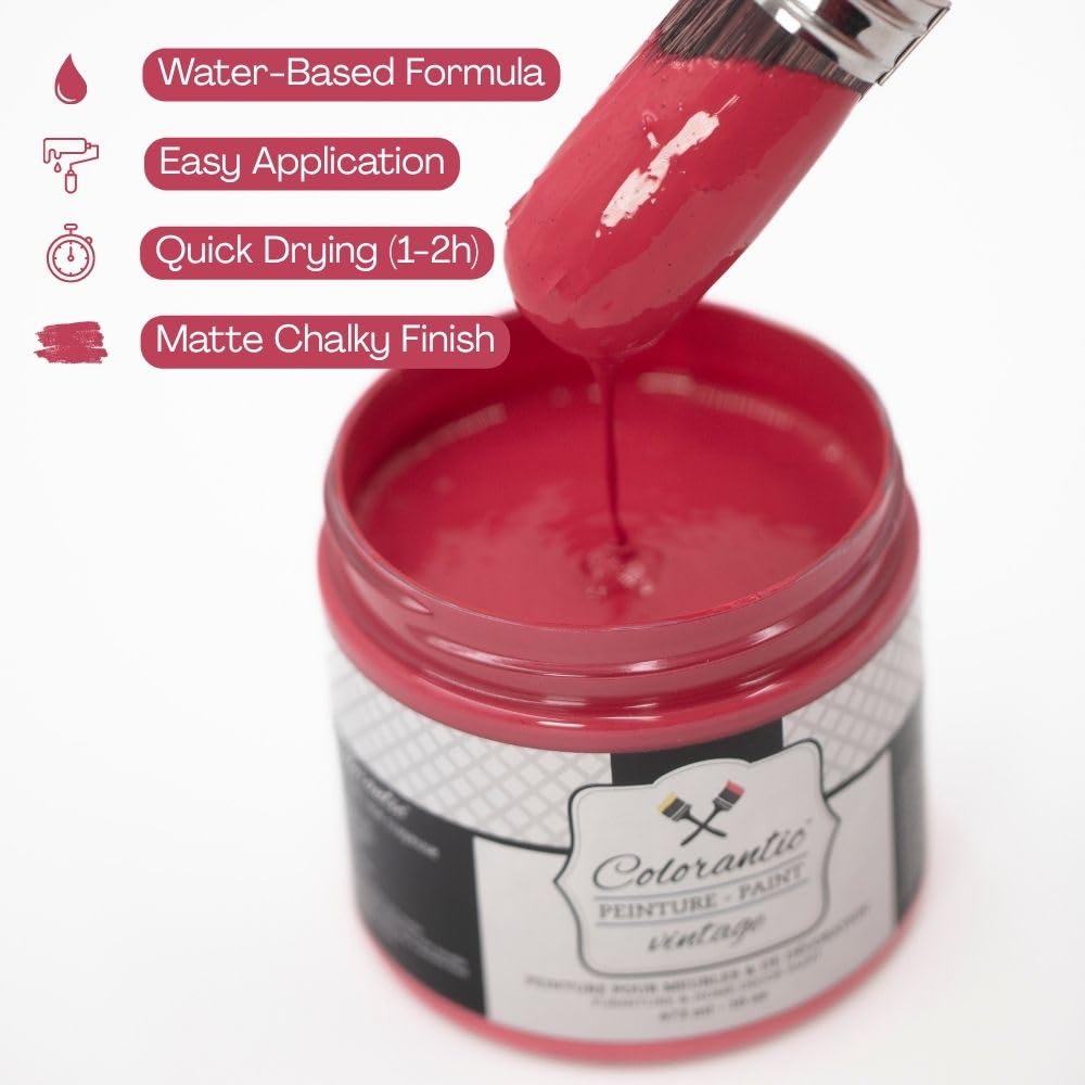 RASPBERRY Chalk Paint for Furniture DIY (Raspberry / 58 Fl Oz (Pack of 1))