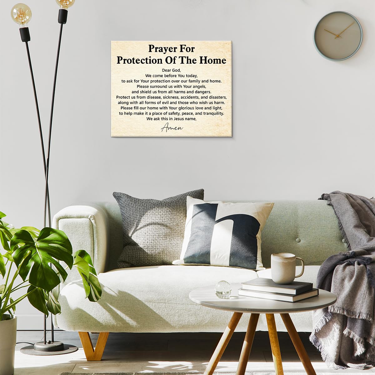 Prayer for Protection of the Home Religious Poster Painting Wall Decor (Prayer for Protection)