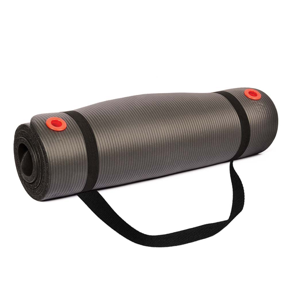 Non Slip Exercise Mat for Men & Women (56-Inch / Black)