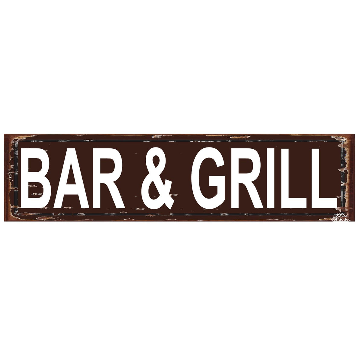 Vintage Bar & Grill Metal Sign (Bar & Grill / 16 x 4 Inch)