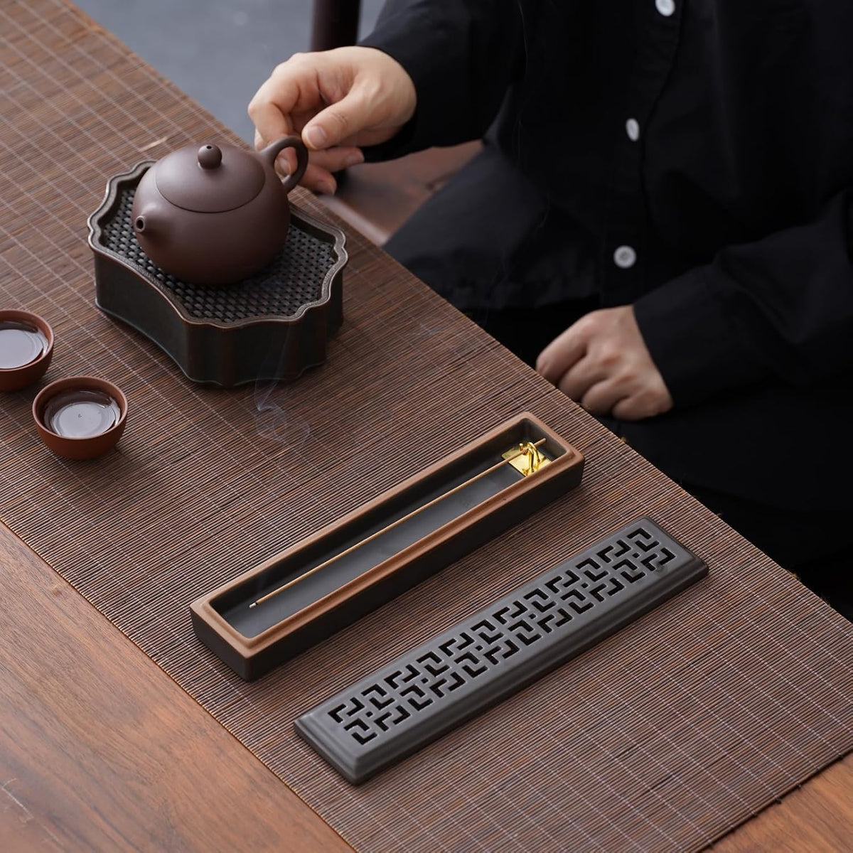 Incense Holder for Sticks (Lever Brown)
